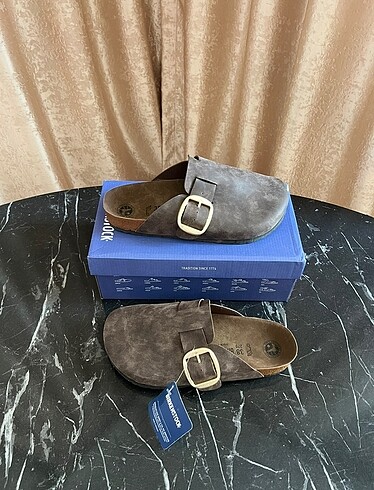 Birkenstock boston gold toka kahve