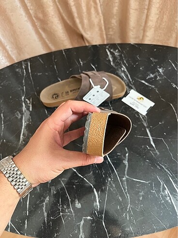 38 Beden kahverengi Renk Birkenstock new cırtlı kahve