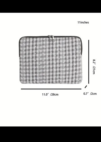 H&M Pembe Ekoseli Tablet Laptop Çantası