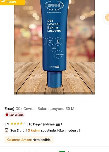 Beden Renk Göz çevresi bakım losyonu