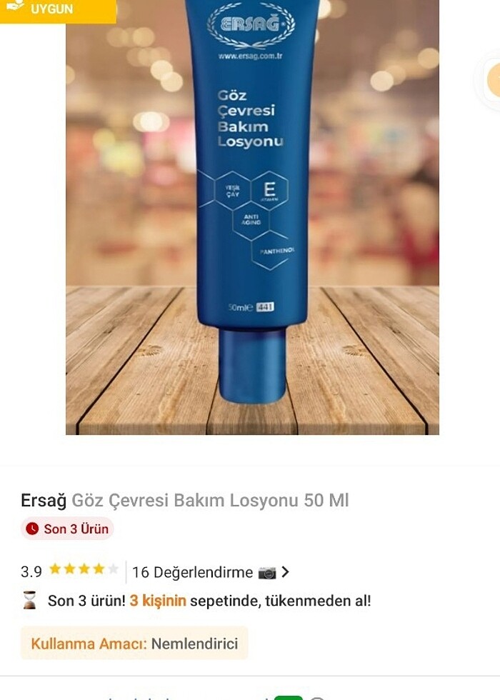 Göz çevresi bakım losyonu  - Görsel 4