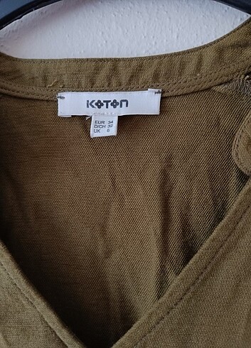 xs Beden Koton haki elbise 