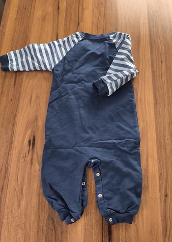 Uzun Kollu Bebek Tulum, Düğmeli, Desenli - Görsel 3