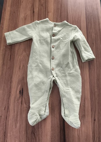 Uzun Kollu Bebek Tulum, Düğmeli, Desenli - Görsel 4