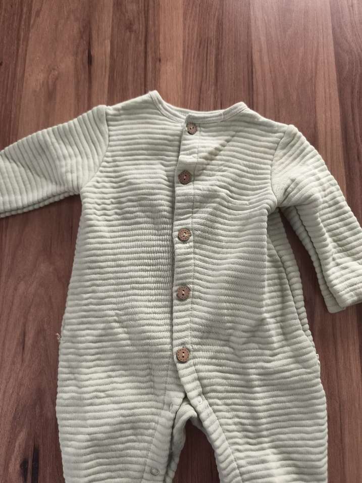 Uzun Kollu Bebek Tulum, Düğmeli, Desenli - Görsel 5