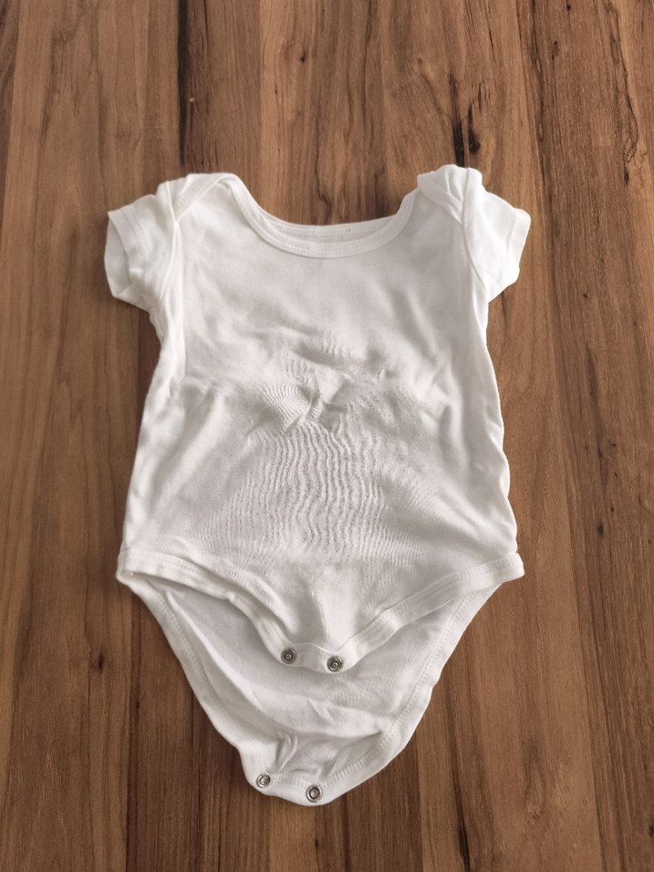 Beyaz Bebek Kısa Kollu Body - Görsel 4