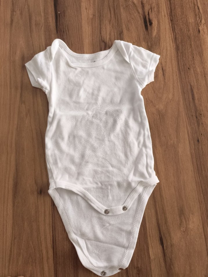 Beyaz Bebek Kısa Kollu Body - Görsel 5