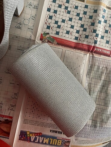 Simli gümüş abiye çanta - Görsel 2