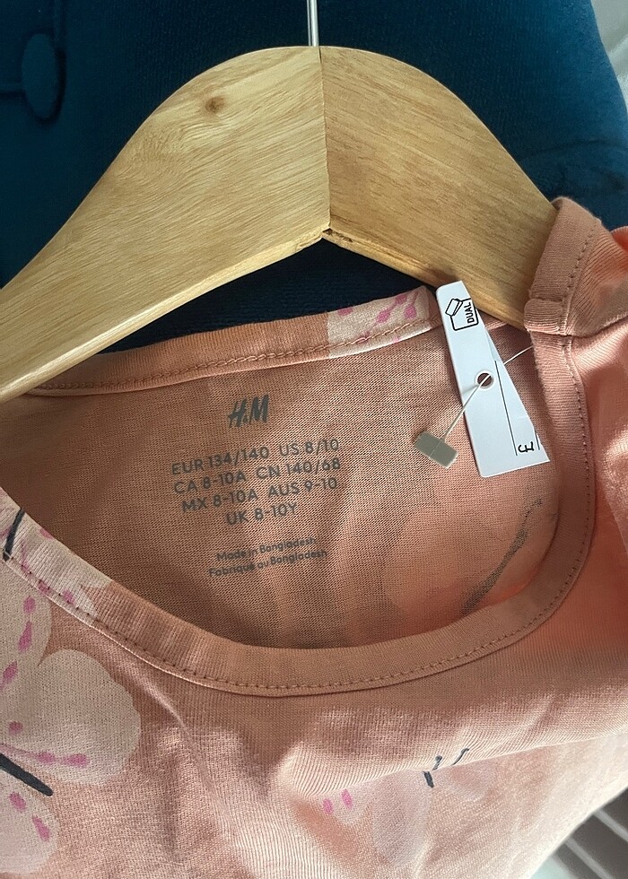 H&M pembe penye elbise etiketli - Görsel 2