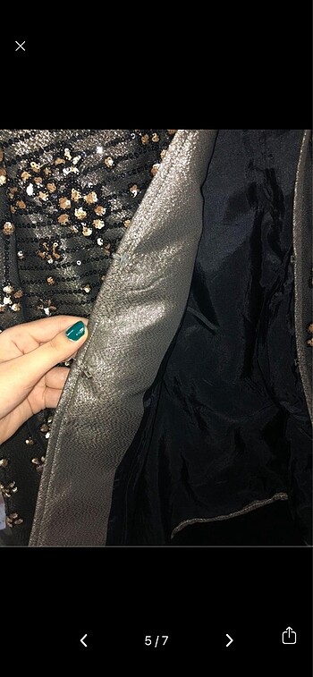 Dore Ceket balık etek abiye türkan çelik takım - Görsel 5