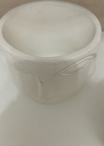 Beyaz Yüz Figürlü Vazo - Görsel 2