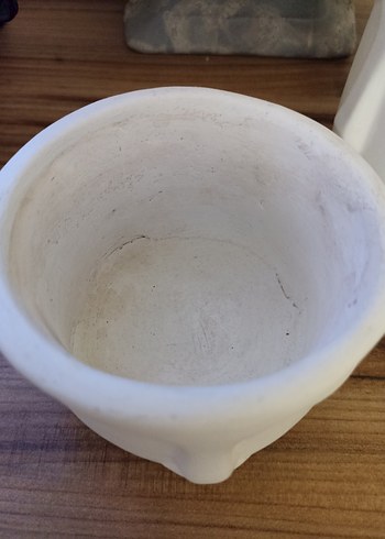 Beyaz Yüz Figürlü ikili Dekoratif Saksı - Görsel 3