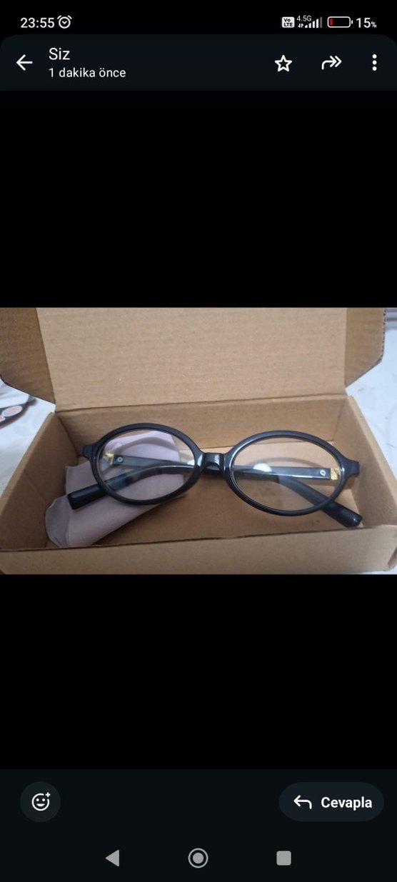 Parlak Siyah Oval Kadın Gözlük - Görsel 2