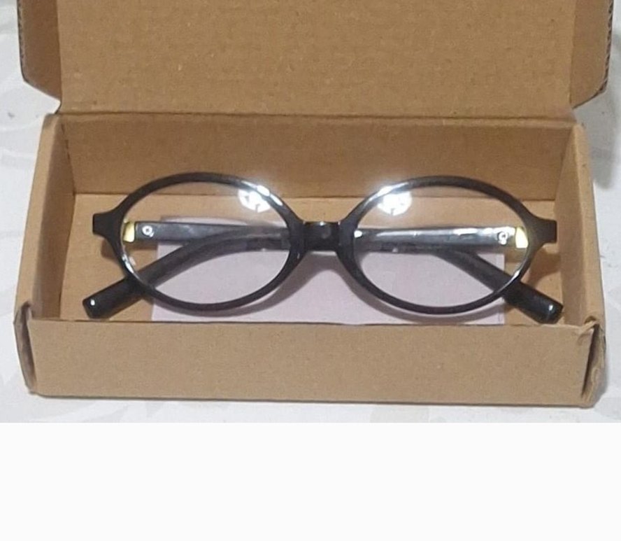 Parlak Siyah Oval Kadın Gözlük - Görsel 3