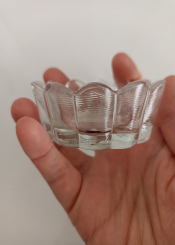 Şeffaf Çiçek Desenli mumluk - Görsel 3