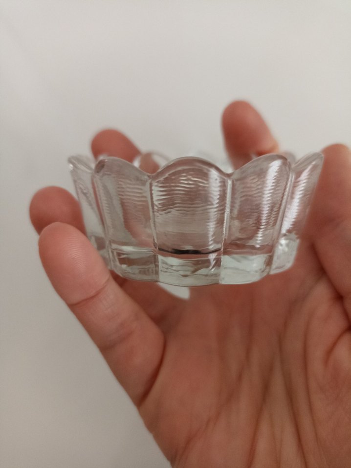 Şeffaf Çiçek Desenli mumluk - Görsel 3