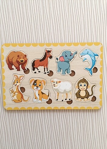  Beden Sebzeler Ahşap Puzzle 