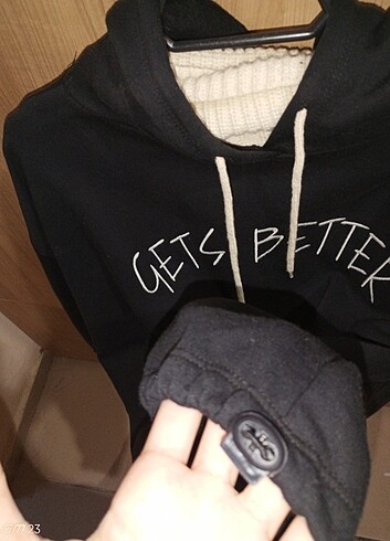 m Beden Siyah sweatshirt
