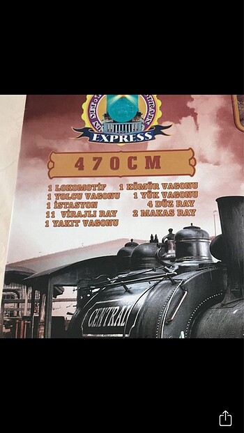  Beden Sesli ışıklı tren seti