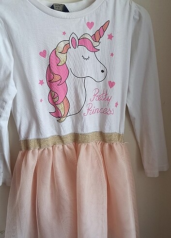 Varmiga Kids Unicornlu Tül etekli elbise 