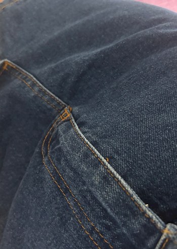 m Beden Koyu Mavi Denim Mini Etek