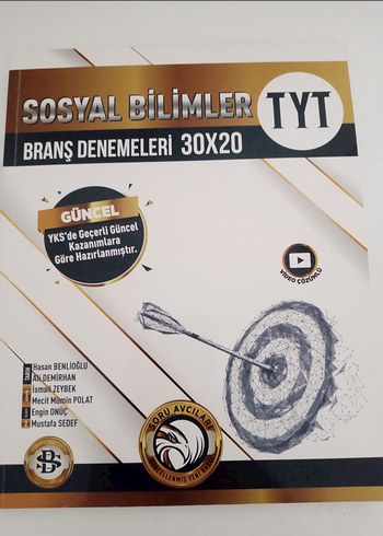 TYT Sosyal Bilimler Branş Denemeleri 30x20