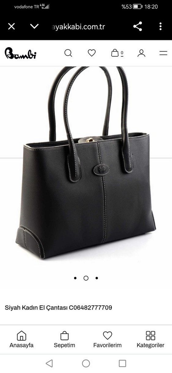 Fermuarlı Siyah Deri Kadın Çantası - Görsel 2