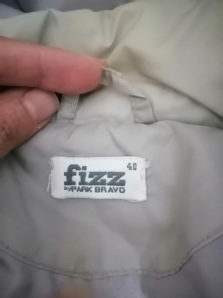 Gri Kadın Uzun Kışlık Mont Düğmeli - Görsel 5