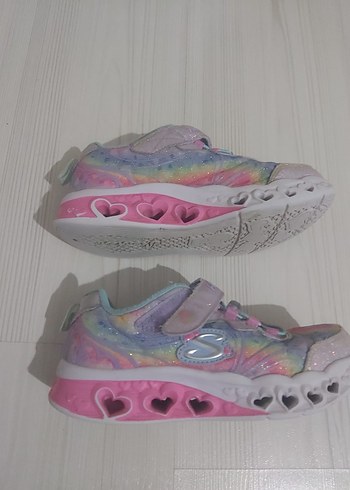 Skechers kız Çocuk Çok Renkli Kalp Desenli Spor Ayakkabı - Görsel 11