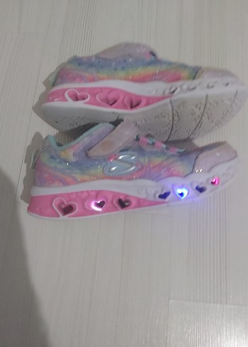 Skechers kız Çocuk Çok Renkli Kalp Desenli Spor Ayakkabı - Görsel 2