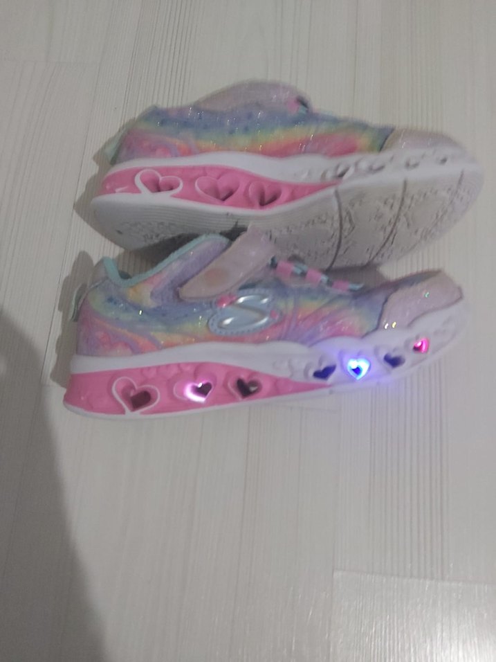 Skechers kız Çocuk Çok Renkli Kalp Desenli Spor Ayakkabı - Görsel 2