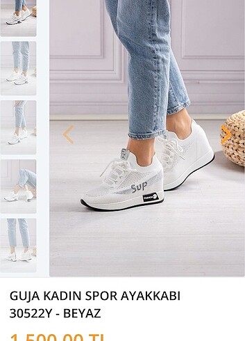 Guja gizli topuk spor ayakkabı