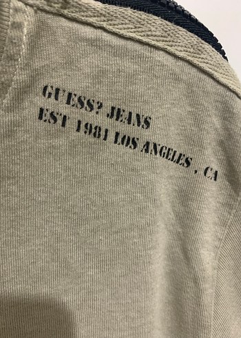 l/xl Beden Orijinal Guess açık haki uzunkollu sweatshirts