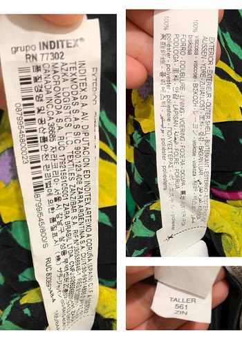 Zara Zara Uzun Kollu S beden çiçekli crop