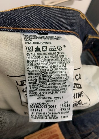 33 Beden lacivert Renk Orijinal Levis 33 beden kot pantolon