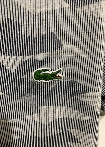 Lacoste Orijinal Lacoste S beden gri kamuflaj tshirt
