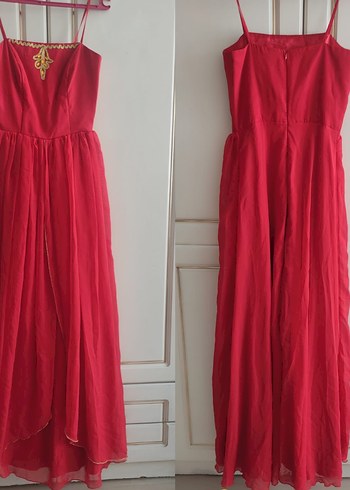 Small beden kırmızı işlemeli bindallı - Görsel 2