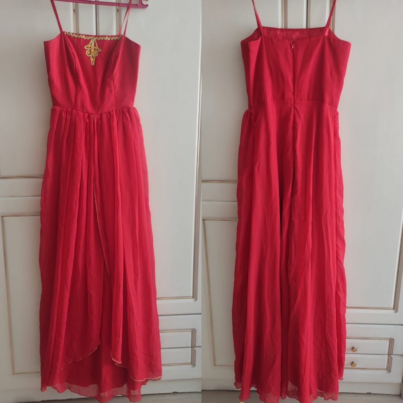 Small beden kırmızı işlemeli bindallı - Görsel 2