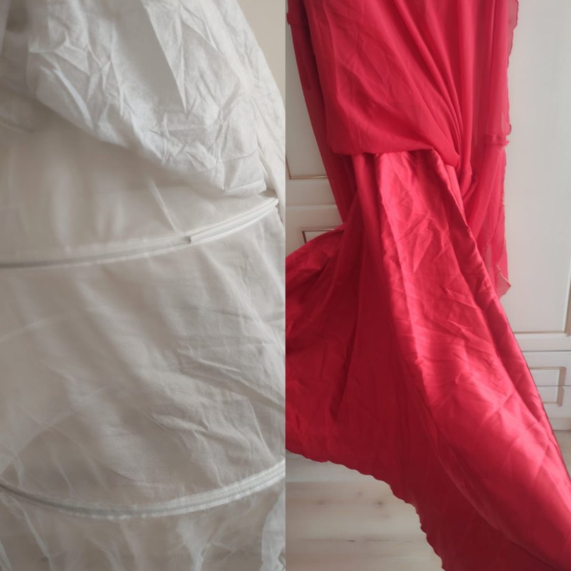 Small beden kırmızı işlemeli bindallı - Görsel 5