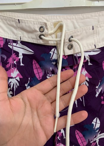 Zara Man XL beden desenli deniz şortu - Görsel 3