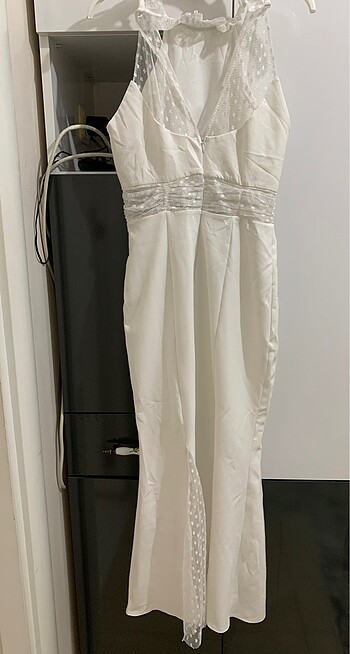 Trendyol 36 beden ekru balık elbise gelinlik abiye - Görsel 7