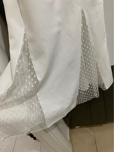 Trendyol 36 beden ekru balık elbise gelinlik abiye - Görsel 3