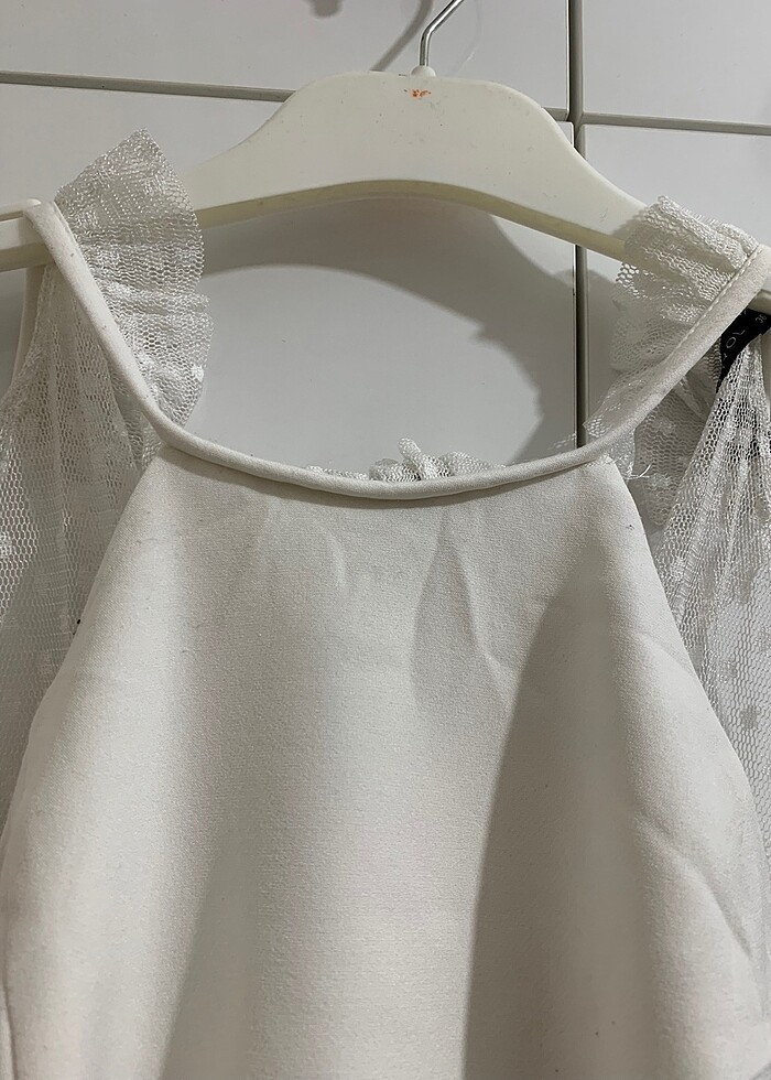 Trendyol 36 beden ekru balık elbise gelinlik abiye - Görsel 5