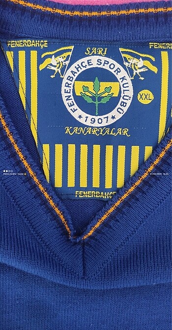 xxl Beden Fenerbahçe XXL unisex V yaka kazak