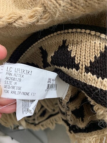 m Beden camel Renk LCW M beden kapüşonlu panço