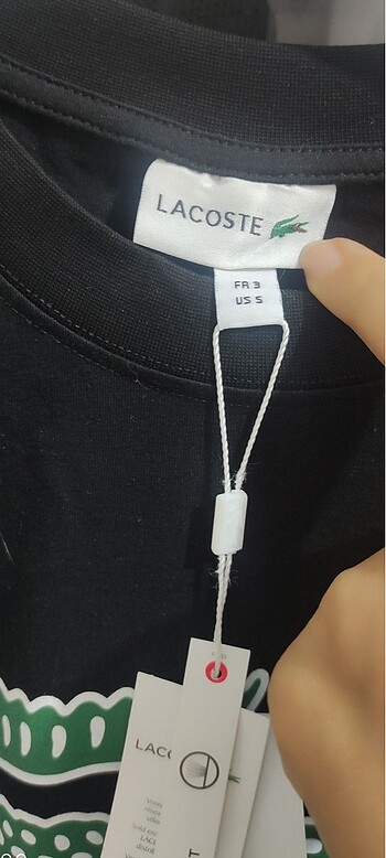 Lacoste LACOSTE S BEDEN TSHİRT SİYAH