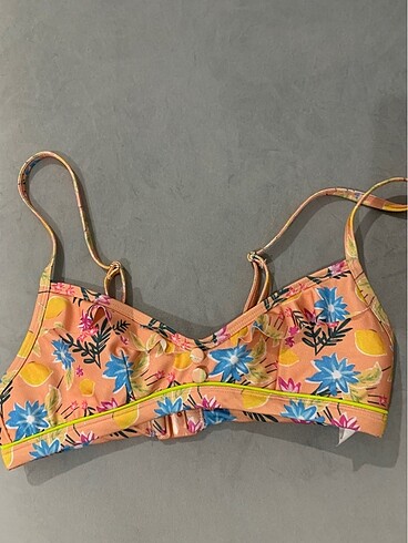 Yargıcı XS beden desenli bikini üstü