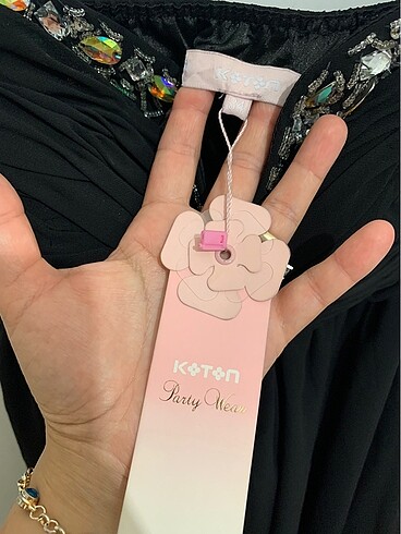 Koton 34 beden straplez abiye elbise - Görsel 3