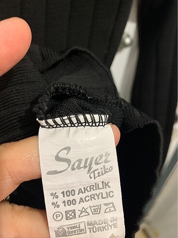 m Beden siyah Renk Sayer triko S-M uyumlu V yaka bluz