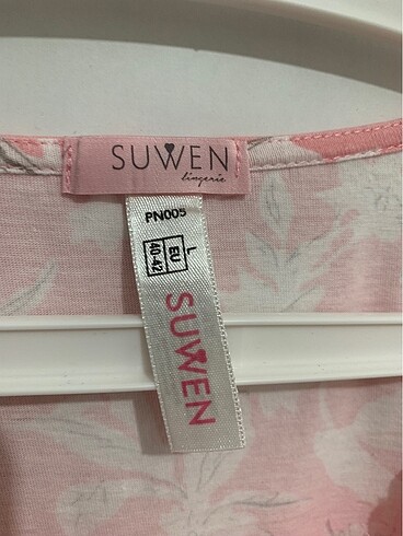 xl Beden pembe Renk Suwen L-XL önden düğmeli pijama takımı